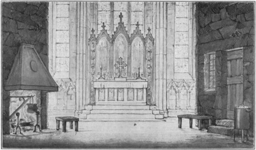 Sketch of
chancel scene...