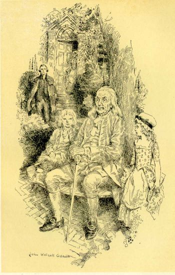 Ben Franklin, surrounded by his grandchildren.