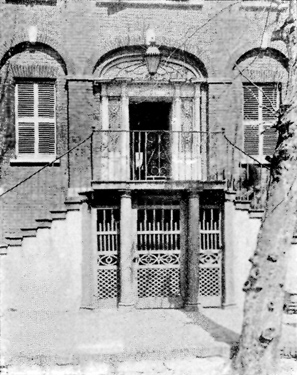 Doorway to the Bull House, Charleston.