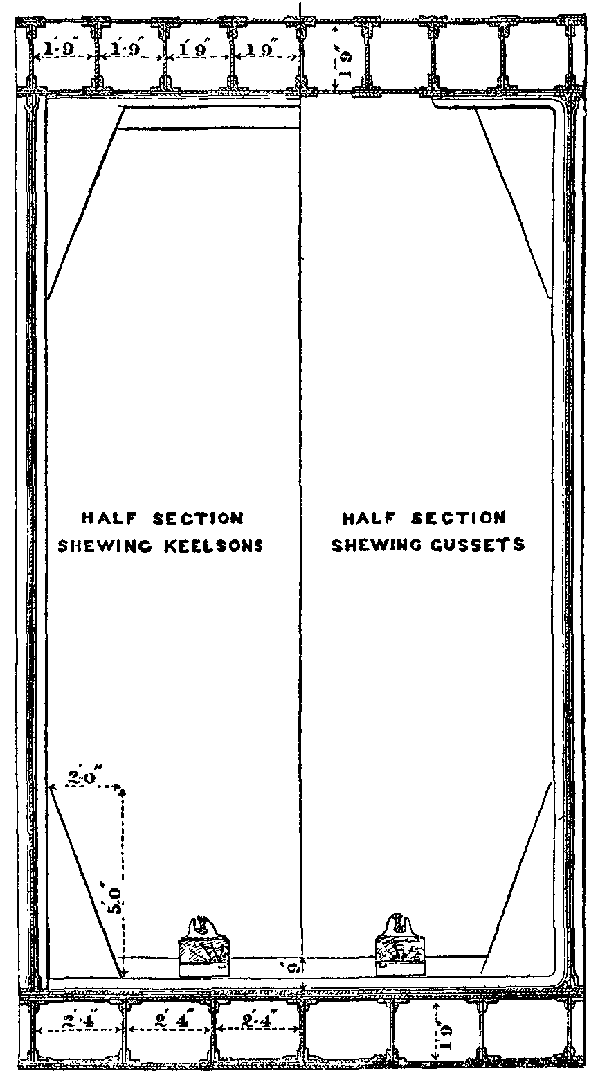Fig. 17.--Britannia Bridge (Cross Section of Tubular Girder).