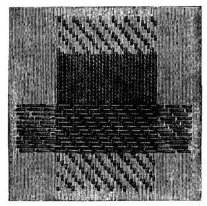FIG. 43.
SATIN OR TWILL DARNING.