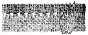 FIG. 59. ANTIQUE HEM-STITCH.
WRONG SIDE.