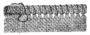 FIG. 61. ANTIQUE HEM-STITCH.
WRONG SIDE.