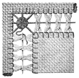 FIG. 95.
FILLING IN THE CORNER WITH A SPIDER,
AND CONTINUATION OF THE LATTICE-WORK
THENCE.