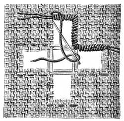 FIG. 99. OVERCASTING THE RAW EDGES
OF CUT OPEN-WORK.