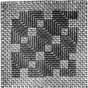 FIG. 153.
TENTH PATTERN. DAMASK STITCH FOR
FIGS. 104 AND 105.