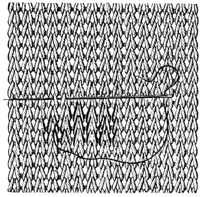FIG. 366.
STRENGTHENING THE LOOPS.
FIRST WAY.