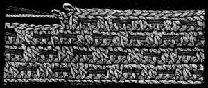 FIG. 439.
CROCHET WITH SOUTACHE OR LACET (BRAID).