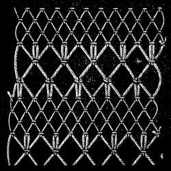FIG. 617. PATTERNS PRODUCED IN
NETTING BY INCREASING AND DECREASING.