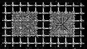 FIG. 661. FLOWER IN DOT STITCH ON A
FOUNDATION OF LINEN STITCH.