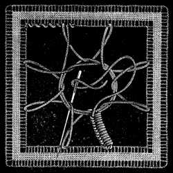 FIG. 762. WHEEL COMPOSED OF BUTTONHOLE BARS.
PASSING FROM ONE BAR TO THE OTHER.