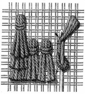 FIG. 847.
SMYRNA STITCH WORKED WITH A
CROCHET NEEDLE. SECOND DETAIL.