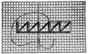 FIG. 859. TRIANGULAR TURKISH STITCH
WORKED HORIZONTALLY.
SECOND JOURNEY BACK.