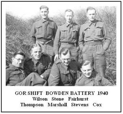 GOR shift, Bowden Battery, 1940