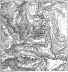 Map of Country round Laing's Nek and Majuba Hill