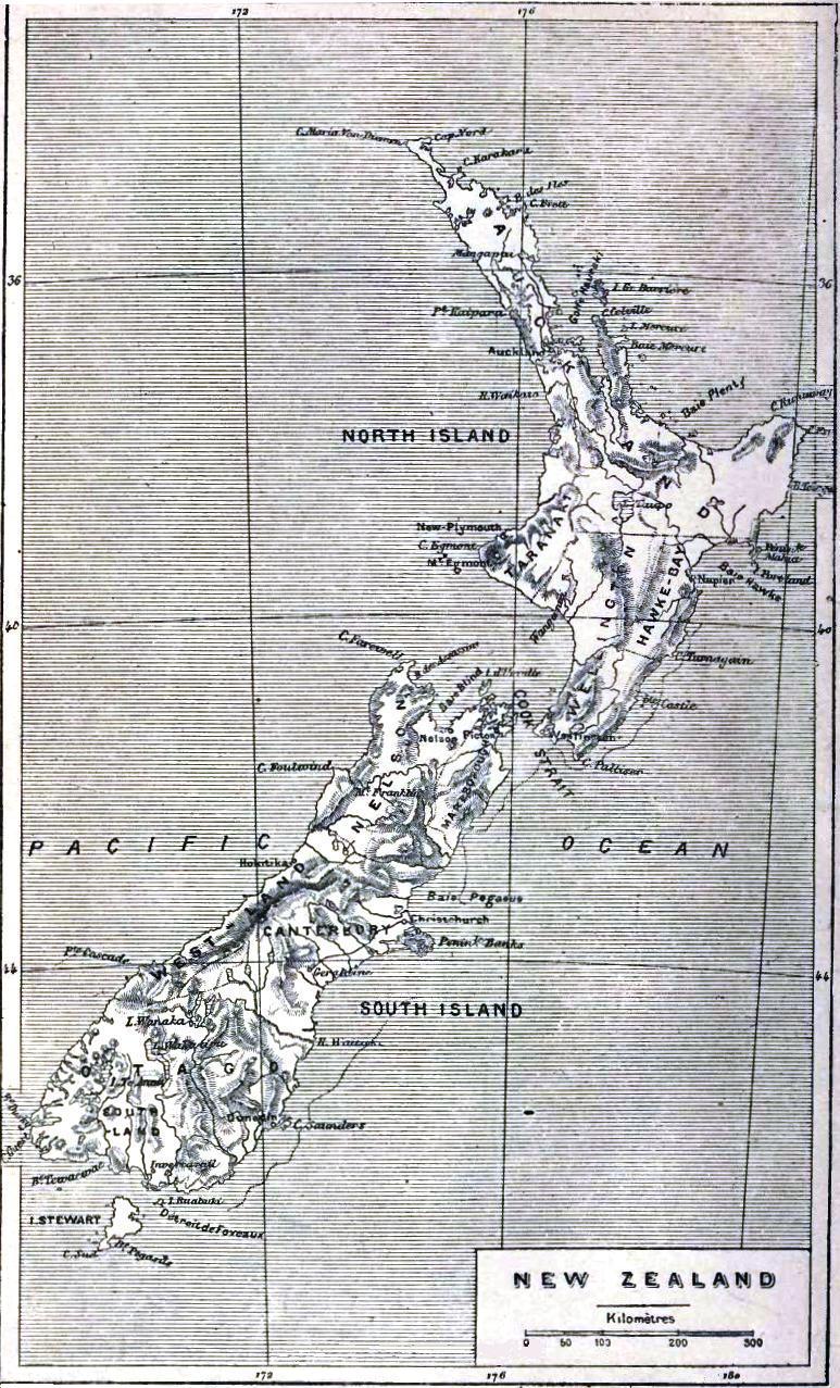 Map of New Zealand