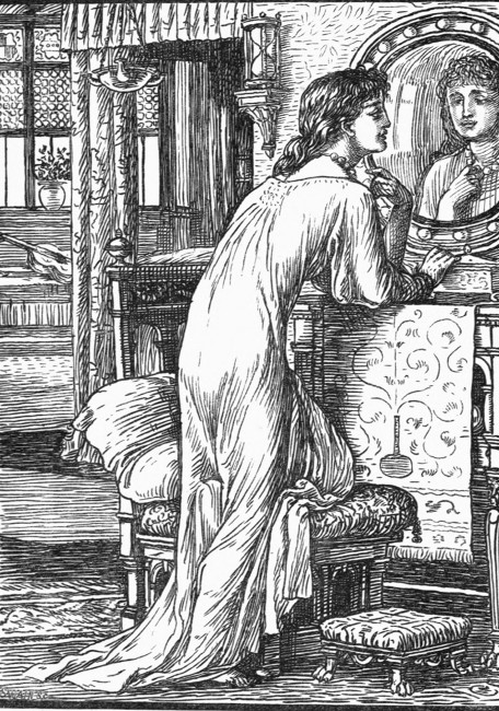 "Next morning when Fiorimonde dressed she looked at her
necklace and counted its beads, but she was much perplexed, for a new bead
was added to the string."—P. 29.