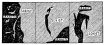 Fig. 143—Relation of granite intrusion to schist on the
northeastern border of the Vilcapampa batholith near the bridge of
Colpani, lower end of the granite Canyon of Torontoy. The sections are
from 15 to 25 feet high and represent conditions at different levels
along the well-defined contact.