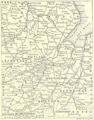 MAP OF THE RIVERS OF THE WASH.