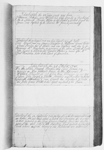 Facsimile of first page of MS. Register in the Brodie
Family Bible.

(From the original in the Edinburgh Municipal Museum.)