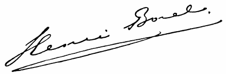 Handtekening: Henri Borel.