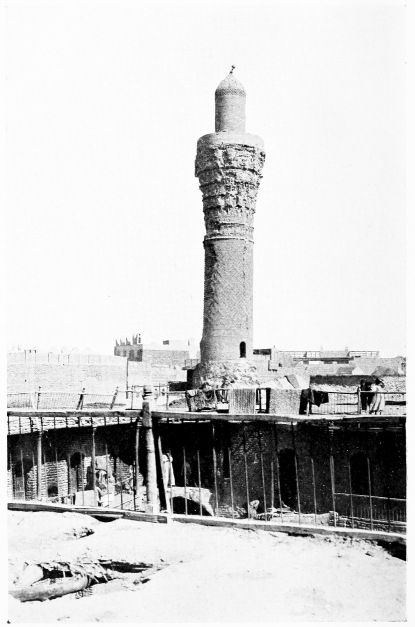 Fig. 116.—BAGHDÂD, MINARET IN SÛḲ EL GHAZL.