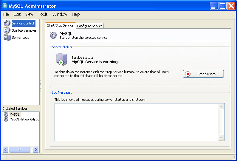 Configure-service mode