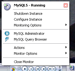 The MySQL System Tray Monitor