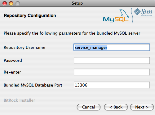 MySQL Enterprise Monitor: OS X での
              Monitor のインストール:
              リポジトリ設定