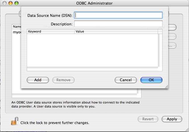 mac odbc manager add system dsn hive